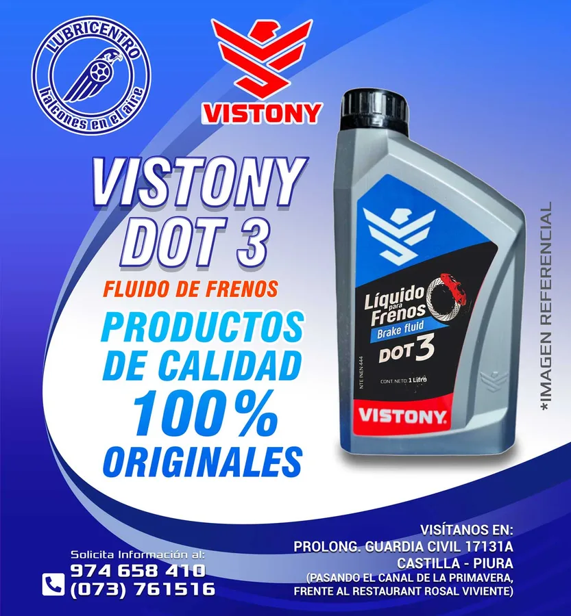 LOQUIDO PARA FRENO DOT-3 DE 1 LT VISTONY