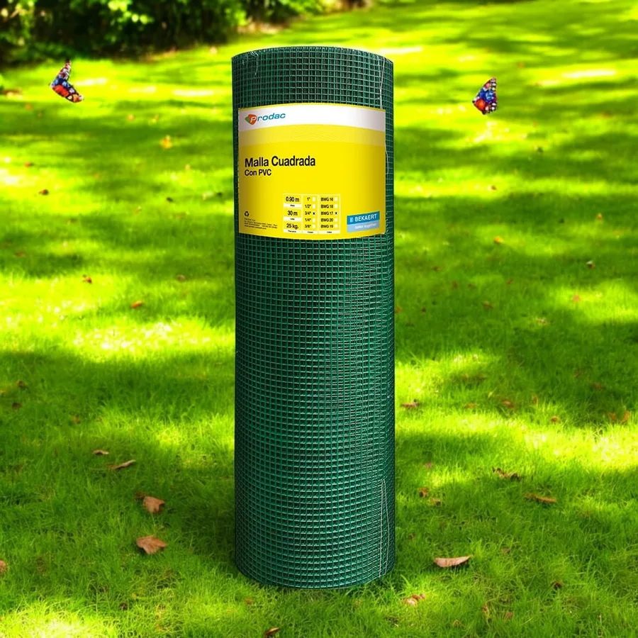 MALLA VERDE PVC 3/8 30 MTR S/M