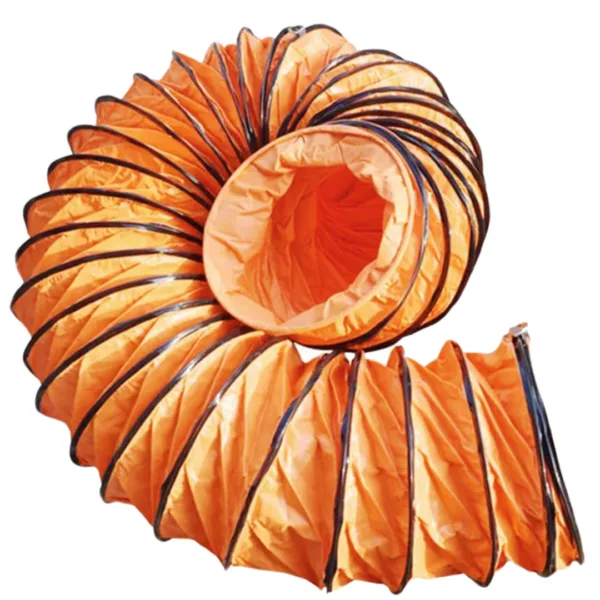 MANGA DE VENTILACION DE POLIETILENO 18 X 100 MTR ANARANJADO PLATA OTONIEL"