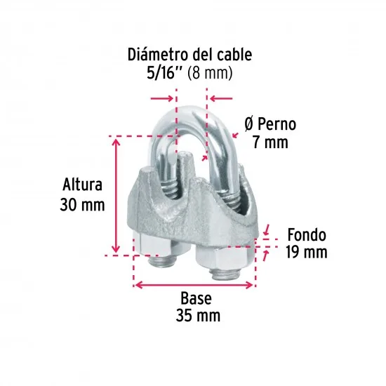 NUDOS PARA CABLE 5/16 FIERO