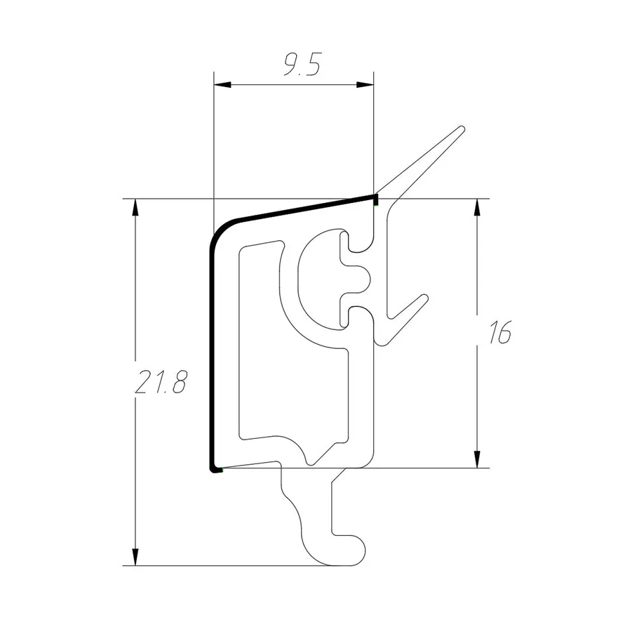 PERFIL BONE 9.5 MM SIDER PLAST