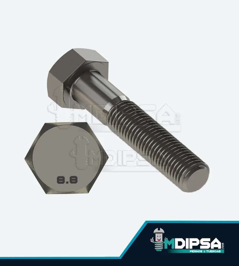 PERNO HEXAGONAL GRADO 8.8 N 10 X 2 + TUERCA HEXAGONAL G8 + ADANDELA LA CASA DEL PERNO