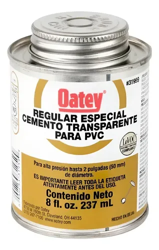 PG. CEMENTO TRANSPARENTE PVC 237 ML OATEY