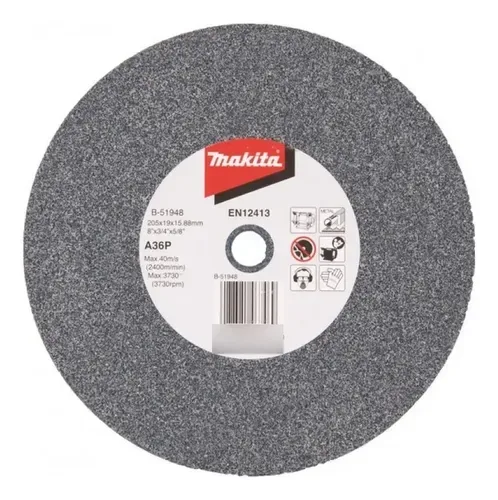 PIEDRA P/ESMERIL GRIS 8X3/4"X5/8" A36 KAMASA"