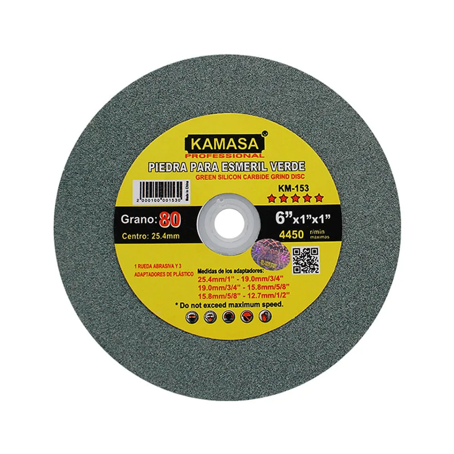 PIEDRA P/ESMERIL VERDE 6X1X1 GC60 KAMASA