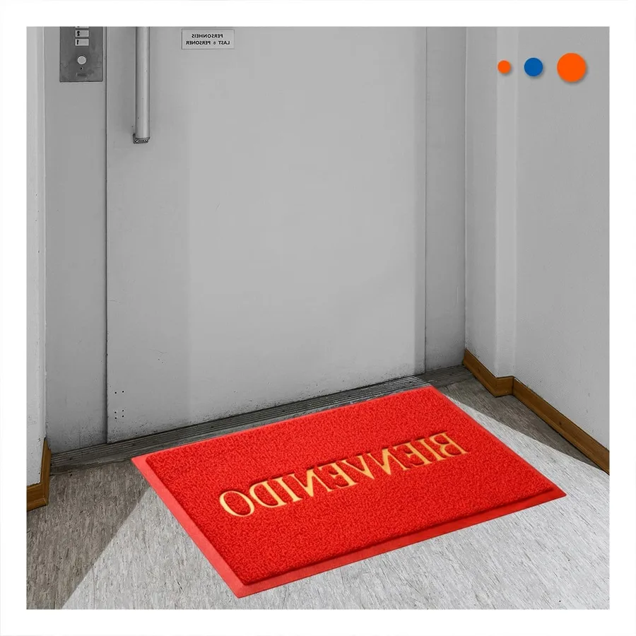 PISO BIENVENIDO ROJO 58X88CM REYES