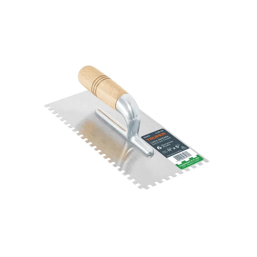 PLANCHA DE EMPASTAR DENTADA 11 6 REMACHES M/MADERA TRUPER"