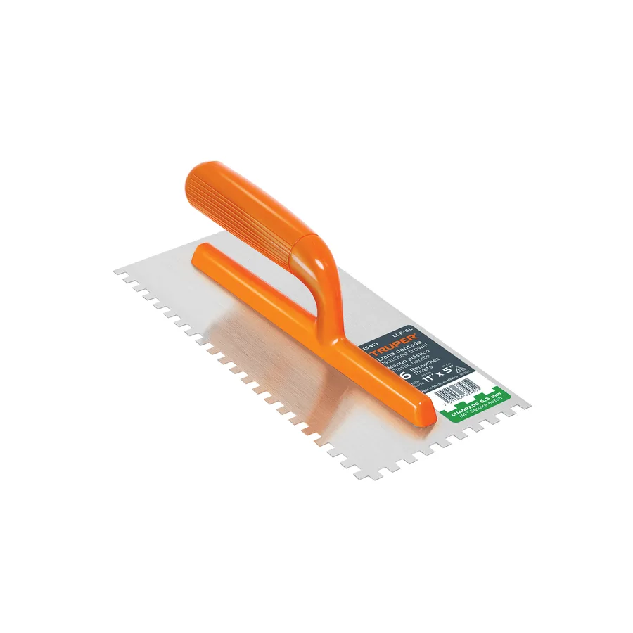 PLANCHA PARA EMPASTAR DENTADA MANGO PLASTICO 6 TRUPER