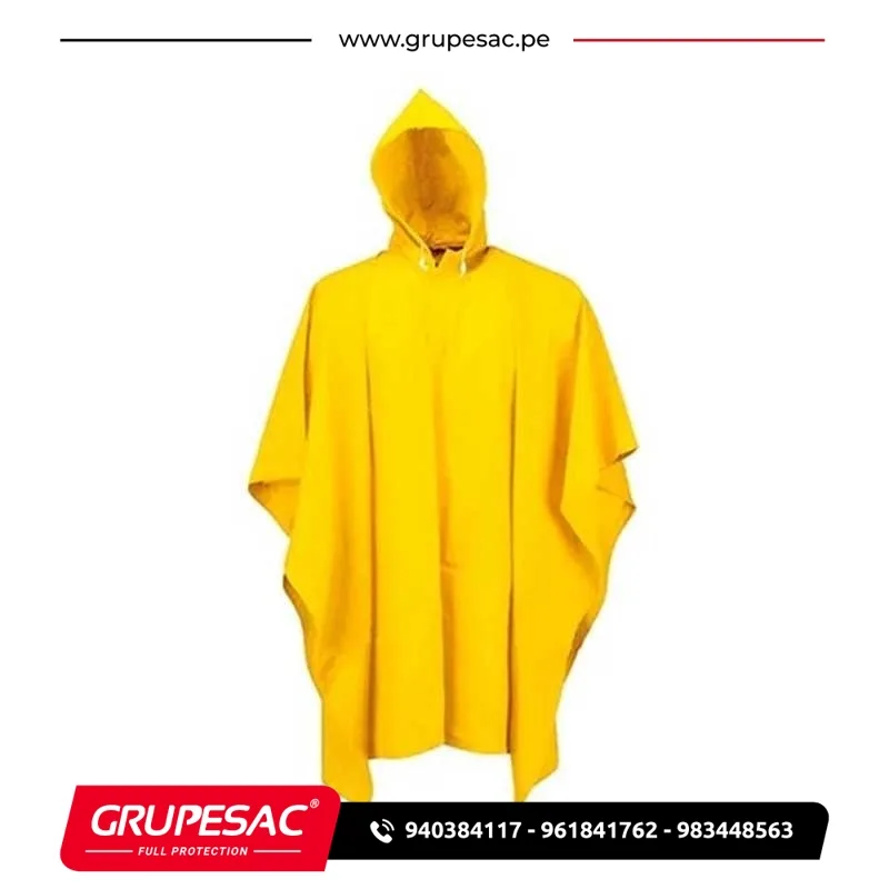 PONCHO PVC LIVIANO MARRON C/ CAPUCHA SPRO