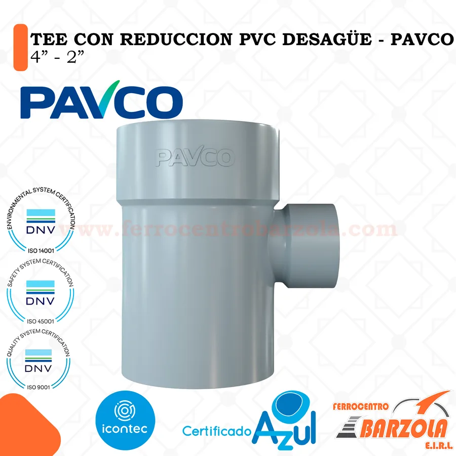 REDUCCION DESAGUE SALIDA DE 4 A 2" PAVCO"