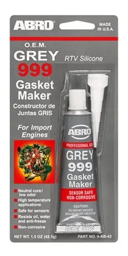 SILICONA 999 EMP AUTO GRIS 3OZ ABRO