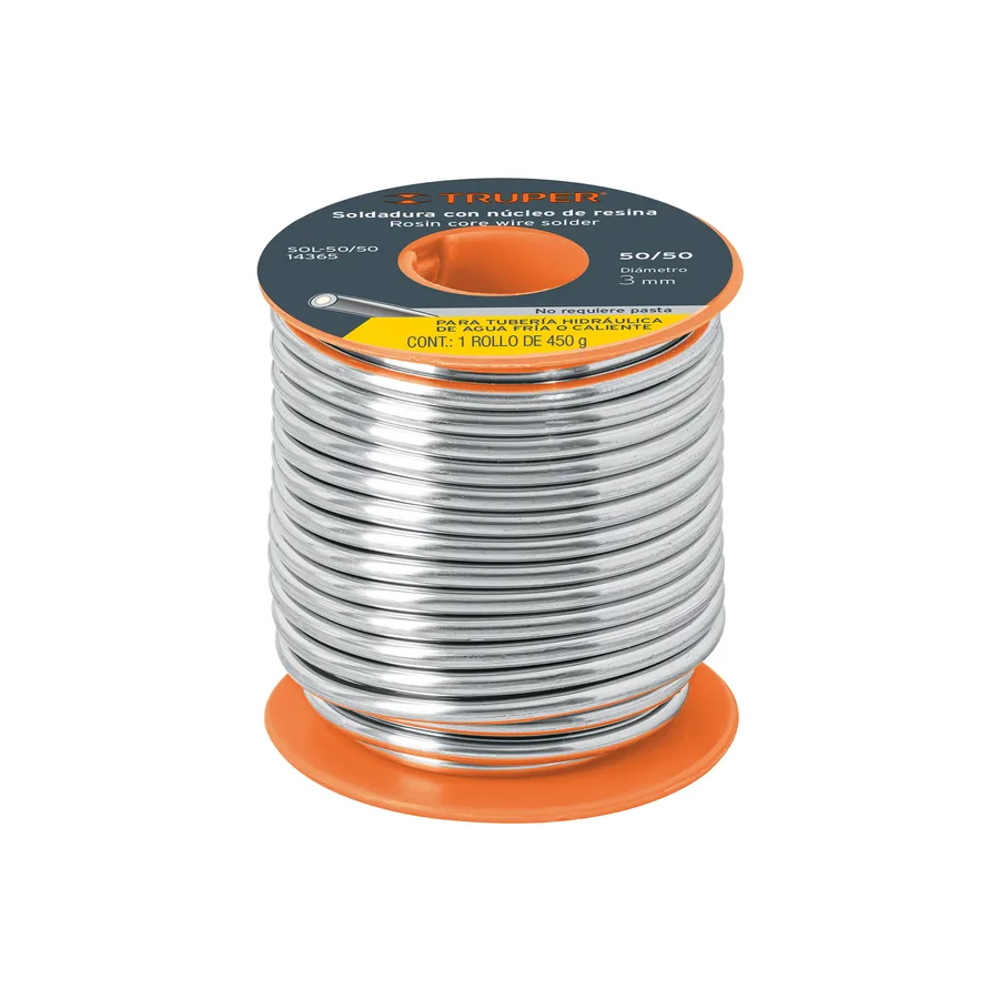 SOLDADURA NUCLEO D/RESINA 3MM 50/50 9 MTR TRUPER
