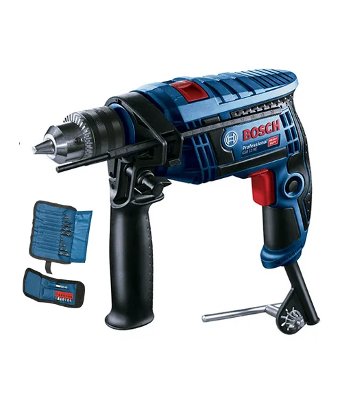 TALADRO PERCUTOR 1/2 GSB 13 RE C/CARTON + SET 23 PZ BOSCH"
