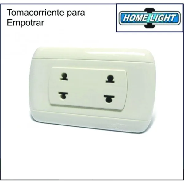 TAPA CIEGA RECTANGULAR(INTERRUPTOR DOBLE P/EMPOTRAR) HOME LIGHT