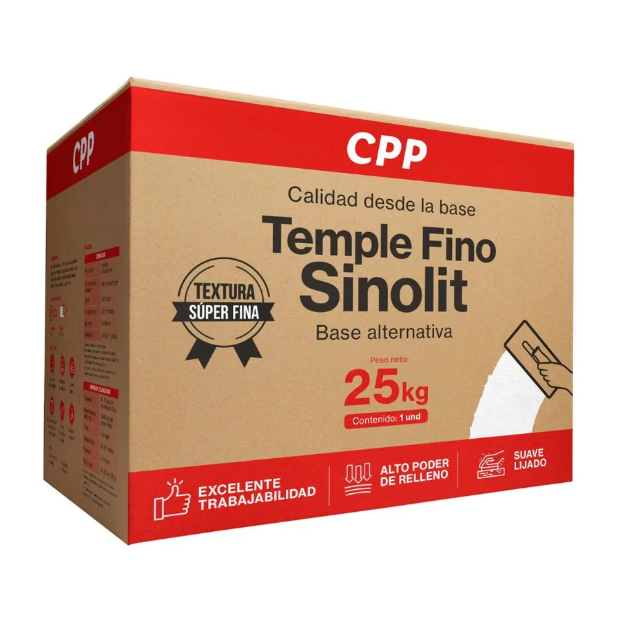 TEMPLE SINOLIT BLANCO CPP 25 KG CAJA CPP