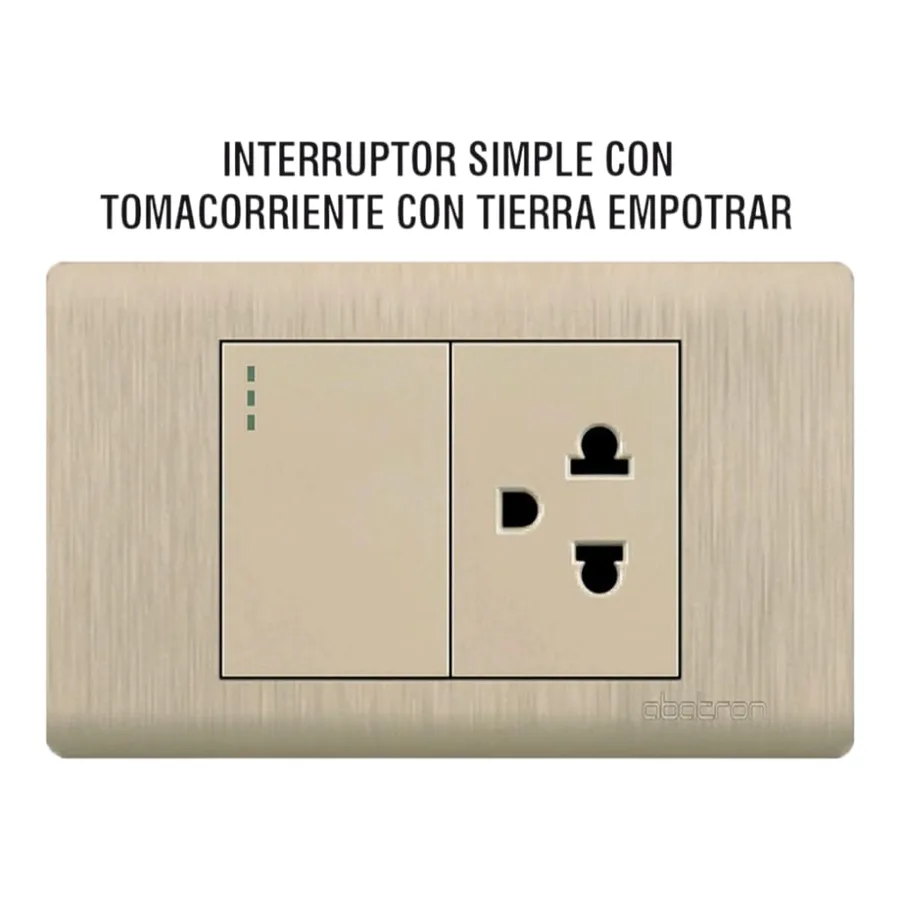 TOMACORRIENTE CON ITERRUPTOR DORADO UYUSTOOLS