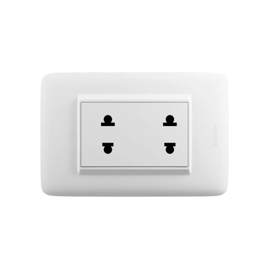 TOMACORRIENTE DOBLE DOMINO SENCIA P/EMPOTRAR UNIVERSAL BTICINO