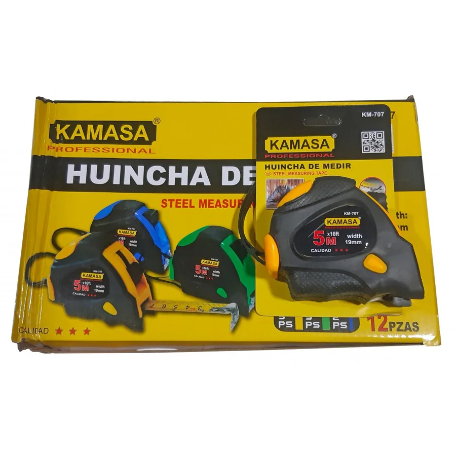 WINCHA DE MEDIR 5 METROS C/ IMAN KAMASA